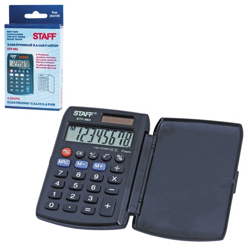 Калькулятор 8 разр.,STAFF карманный STF-883