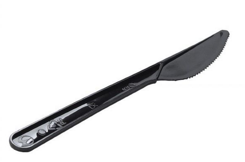 Нож черный 180мм Кристалл 48шт/уп