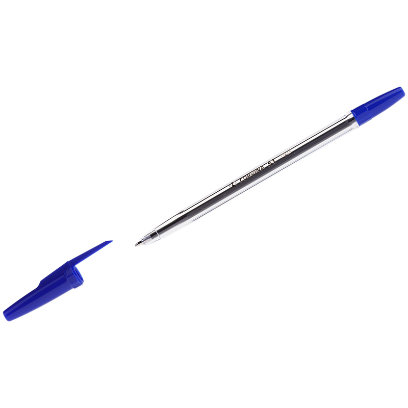 Ручка шариковая Corvina 51 прозрачная, синяя