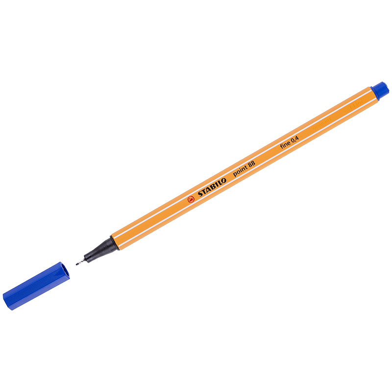 Ручка капиллярная STABILO POINT 88,синяя 0,4мм