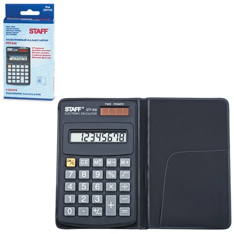 Калькулятор 8 разр.,STAFF карманный STF-818