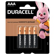 Батарейки DURACELL Basic AAA (LR03) алкалиновая, 4 шт/блистер