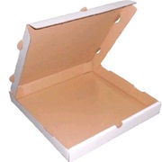 Коробка для пиццы 330*330*40 белый/бурый КАМ (профиль В)