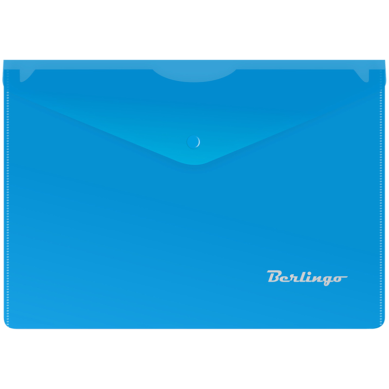 Папка-конверт А5 на кнопке Berlingo 180мкм, синяя