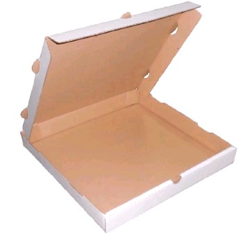 Коробка для пиццы 300*300*40 гофрокартон,белый/ бурый КАМ (профиль В)